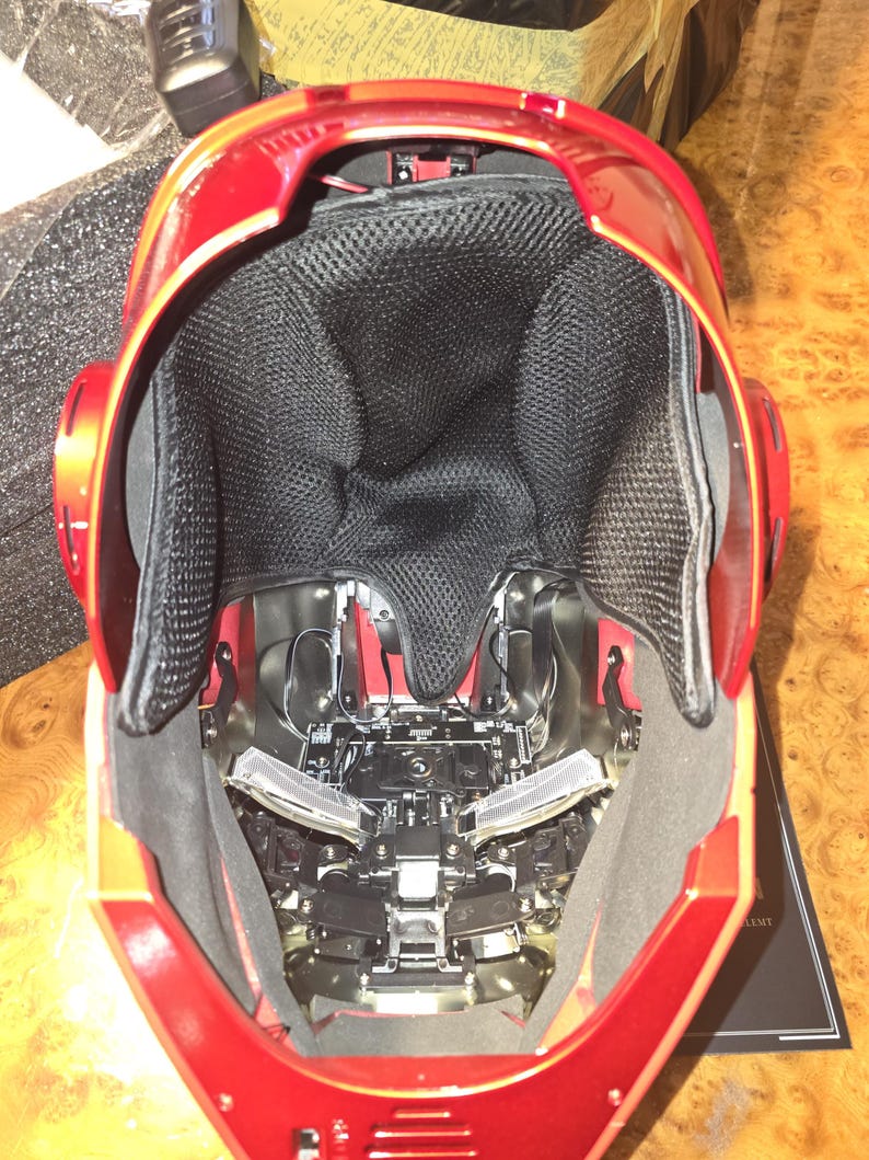 Iron Man MK5 Helmet 1:1 with Voice , Remote and Touch controls.          Free Delivery in  (10-15 Days) at you door step ( imported item)