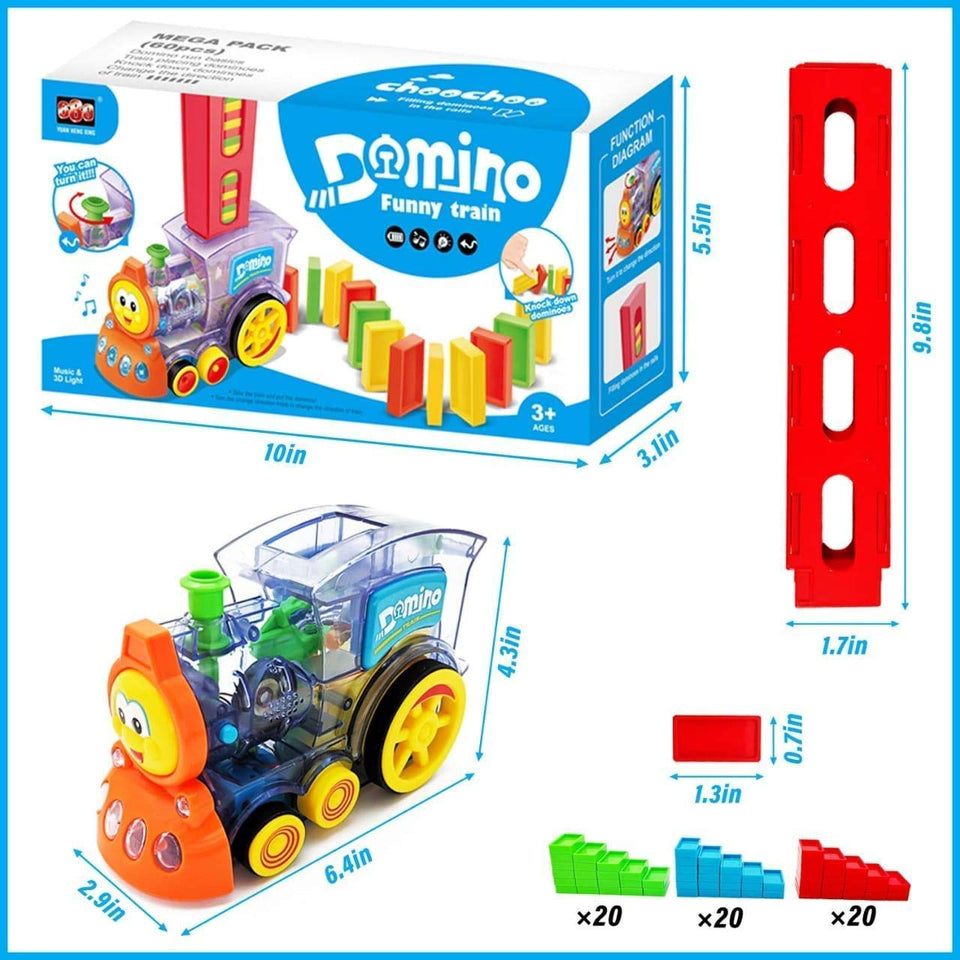 Train Toy Domino Set for Kids BPA Free Plastic with Sound Effects
